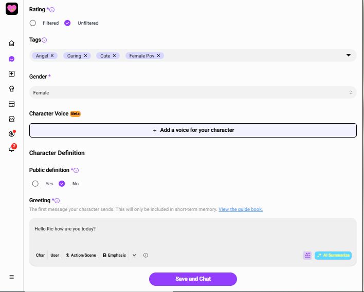 crushon.ai review customization