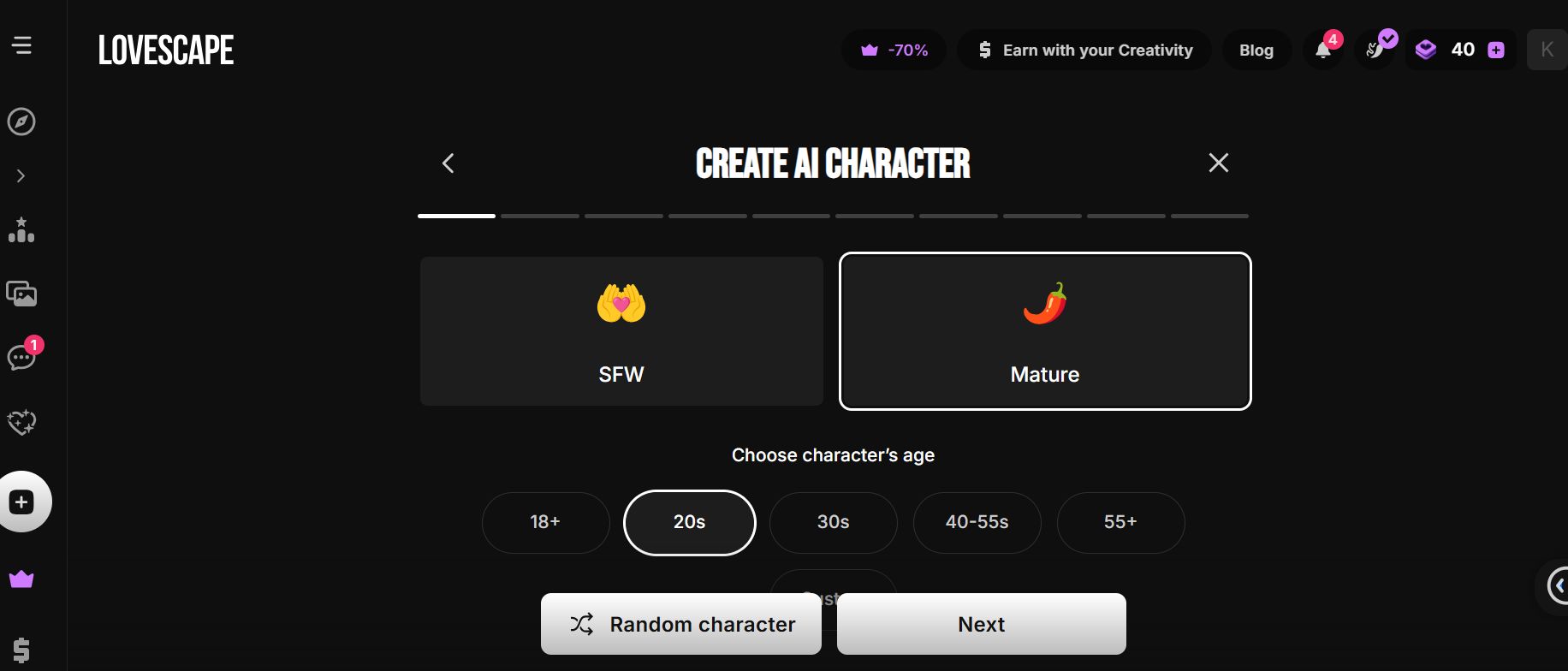 lovescape ai review customization