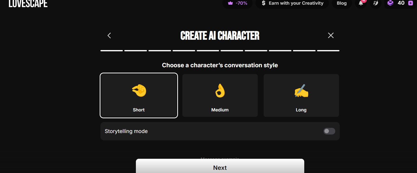 lovescape ai review customization
