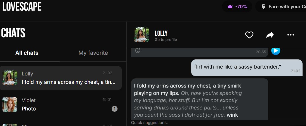 lovescape ai review nsfw chat experience