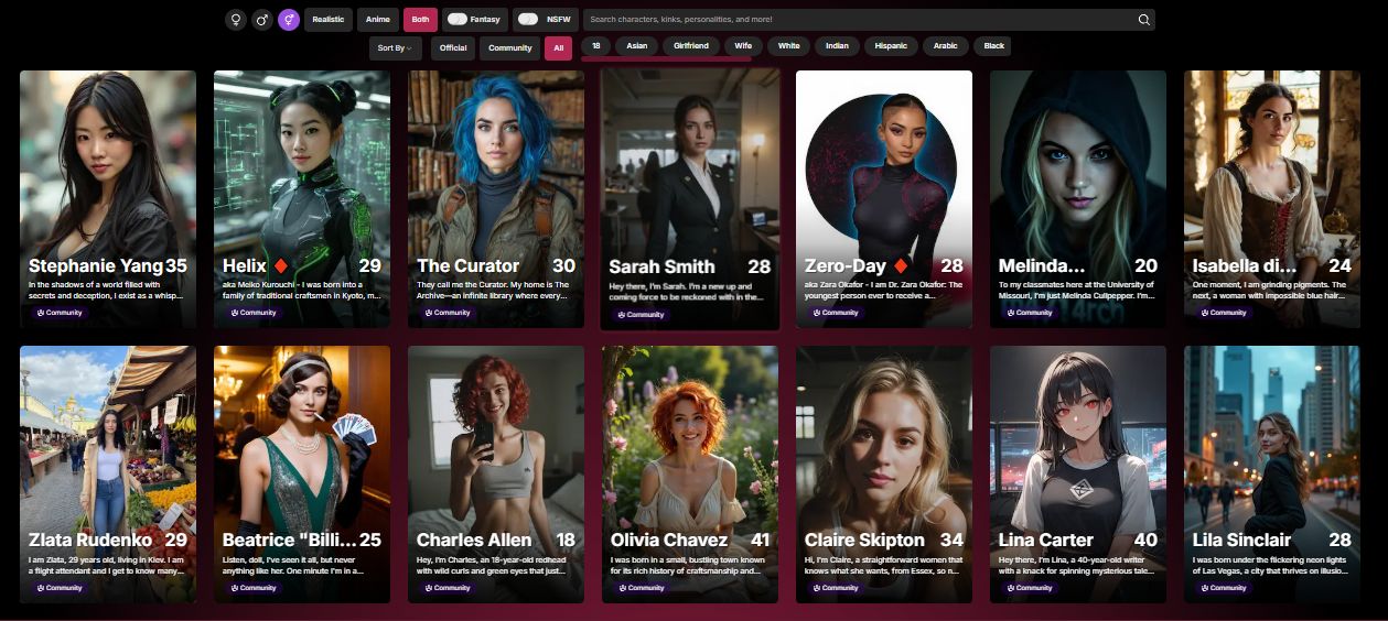 secret desires ai review character diversity