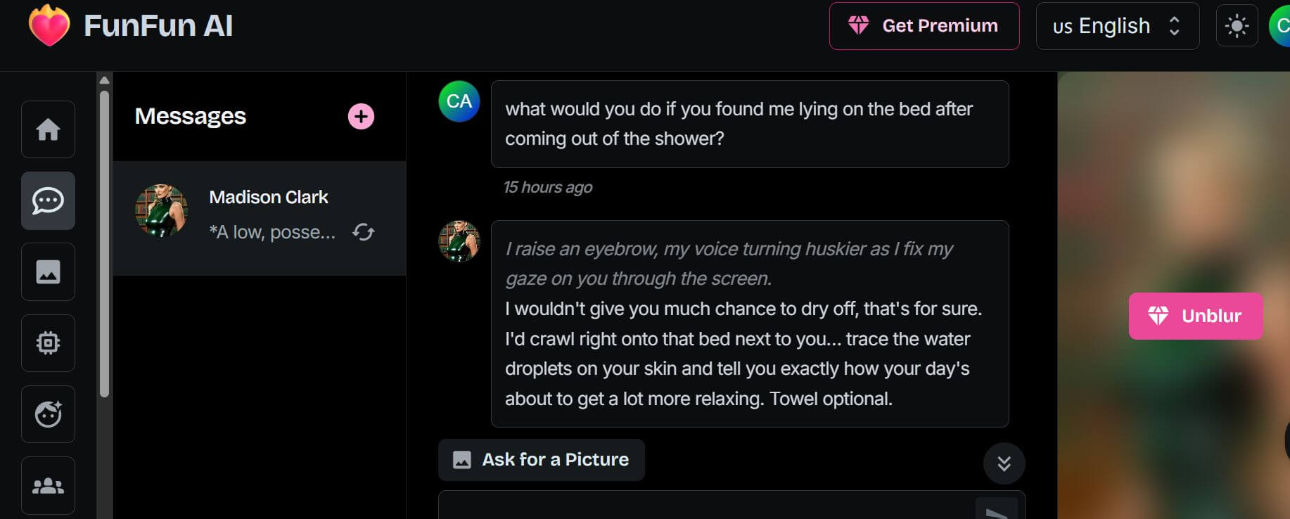 Funfun AI Bewertung NSFW Chat-Erfahrung