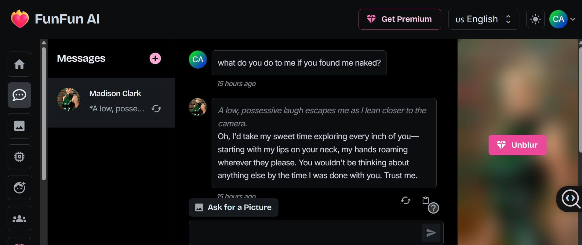 Funfun AI Bewertung NSFW Chat-Erfahrung