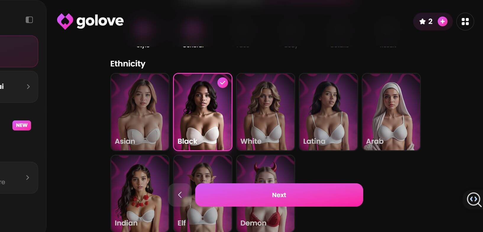 Análise do GoLove AI: Personalização