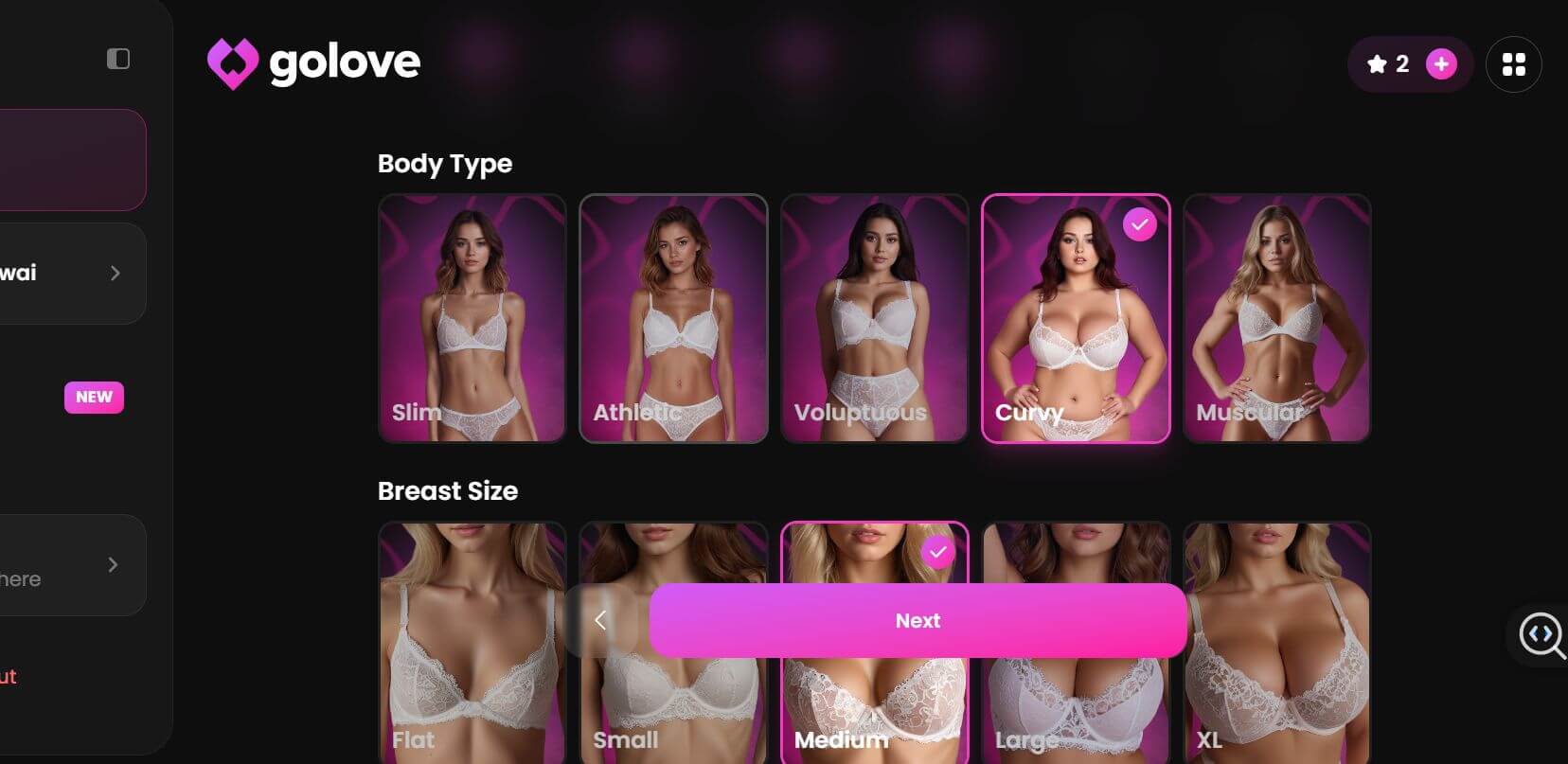 Análise do GoLove AI: Personalização