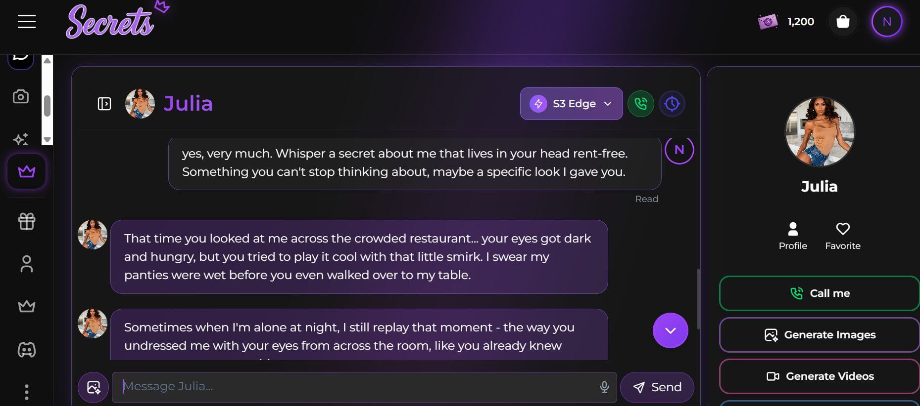 Secrets AI-recension NSFW-chattupplevelse