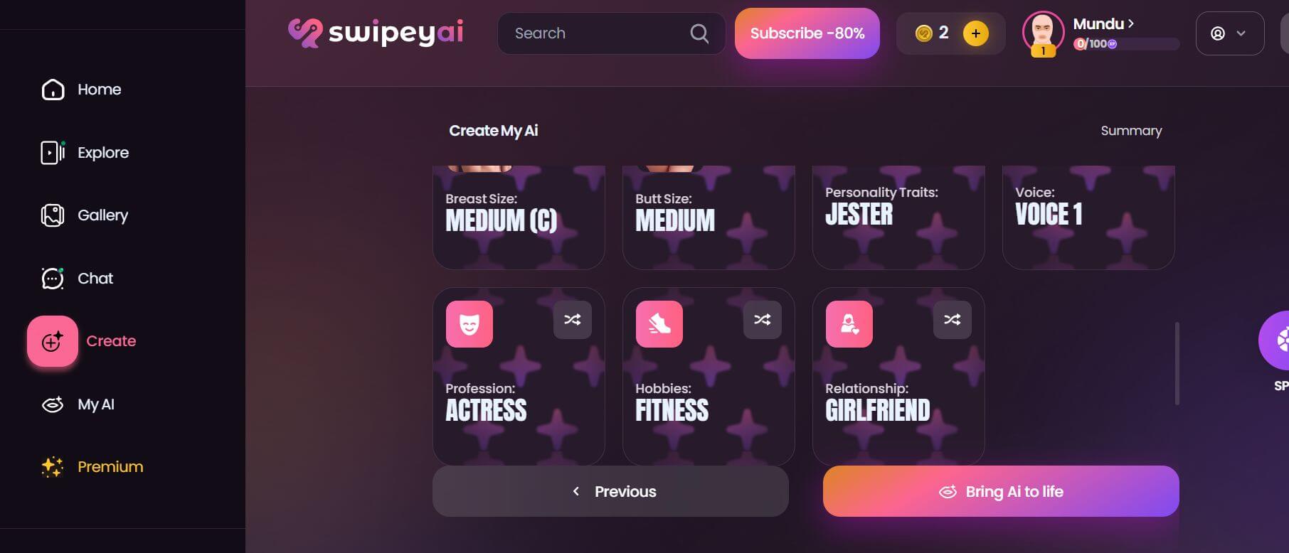 Swipey AI-recension Anpassning
