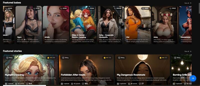 Reseña de Mybabes AI: Diversidad de personajes