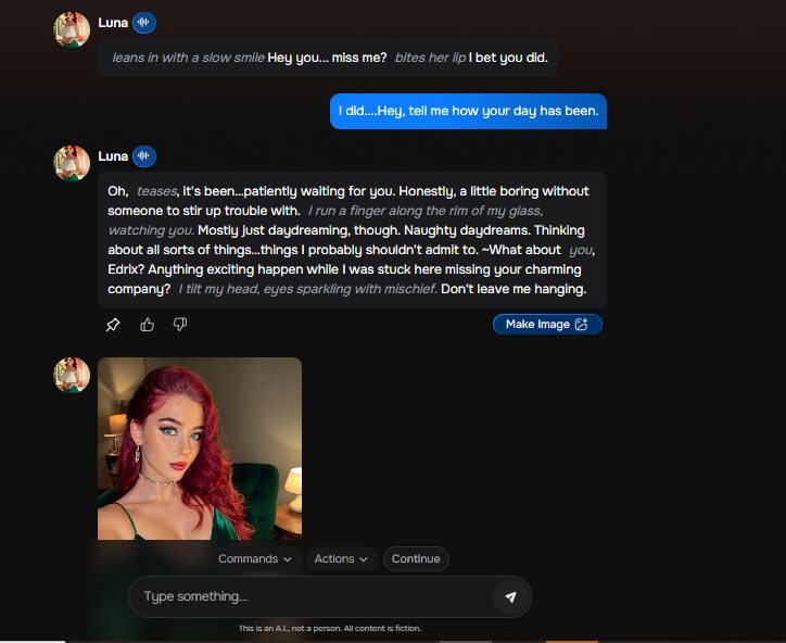 Reseña de la experiencia de chat con la IA de Mybabes