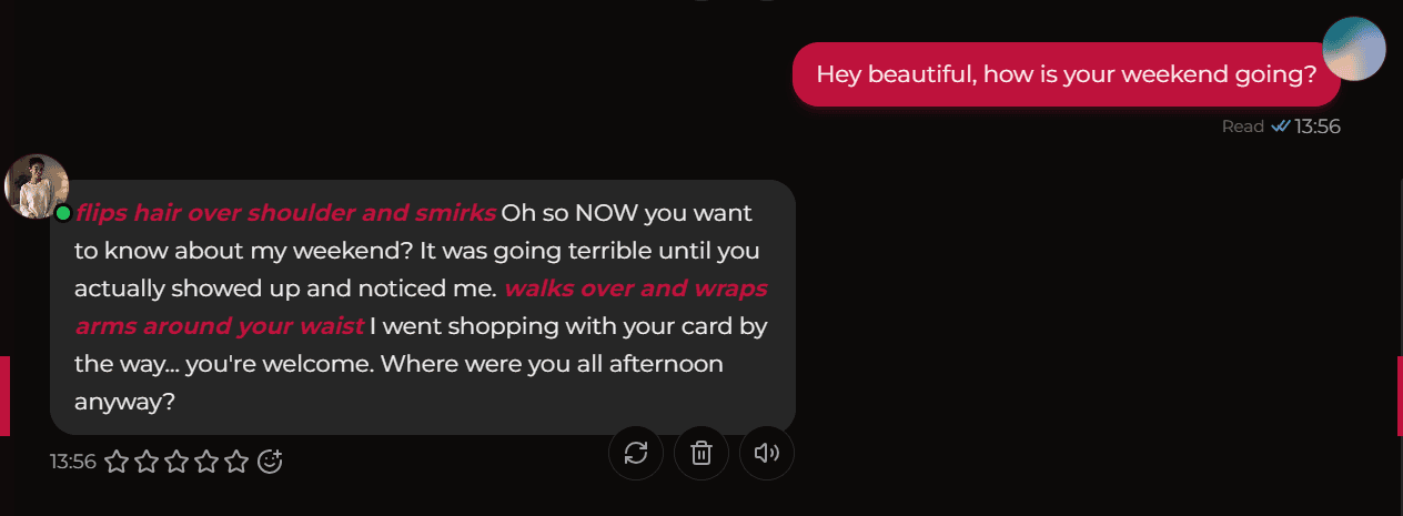 Xotic AI Review Chat Experience