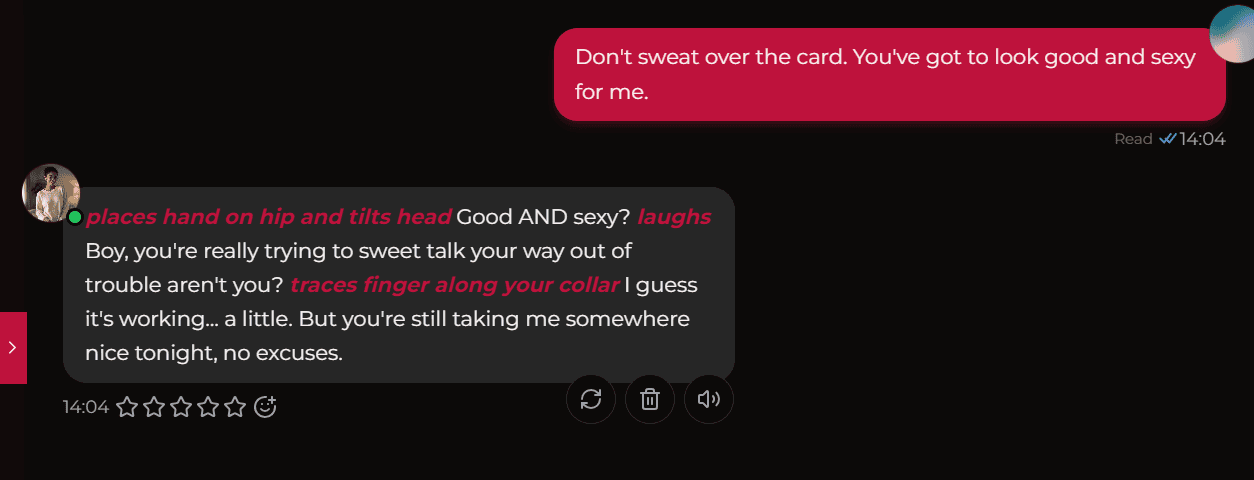 Xotic AI Review Chat Experience